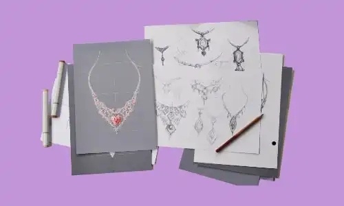 Drawing Jewelry Design Artist Designer Drawing Sketch Jewelry Paper Hand  Stock Photo by ©notistia 227218352